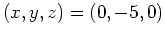 $(x,y,z) = (0,-5,0)$