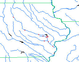 Iowa River basin map